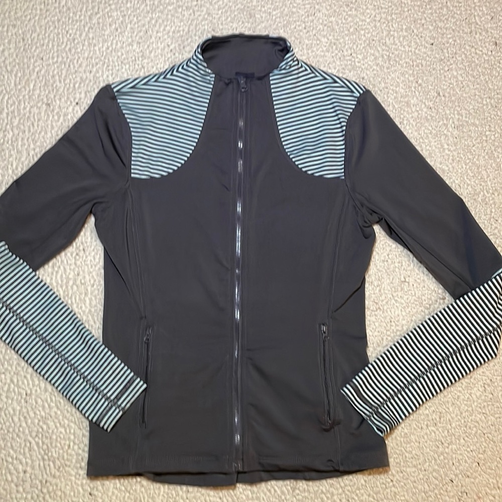 Blue Saks Fifth Avenue Small Athleisure Zip Jacket